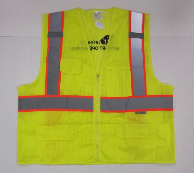 Image: safety vest: Virgin America