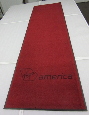 Boarding gate red carpet: Virgin America