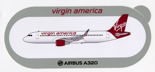 Image: sticker: Virgin America, Airbus A320