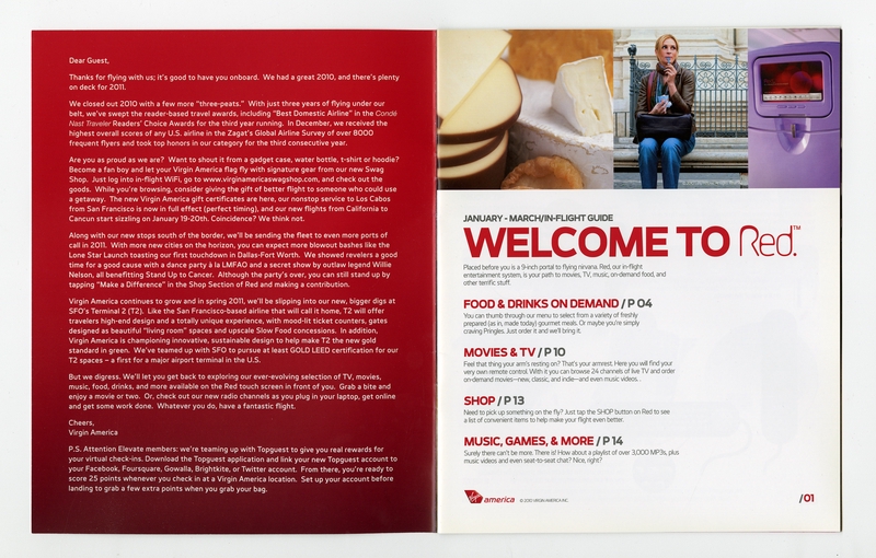 Image: inflight information guide: Virgin America