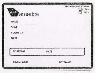 Image: form: Virgin America, passenger information