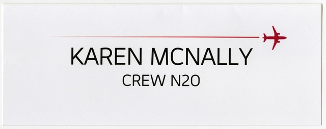 Name card: Virgin America, Karen L. McNally