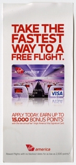 Image: mileage program brochure: Virgin America, Visa