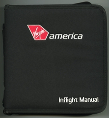 Image: binder: Virgin America, Inflight manual (empty)