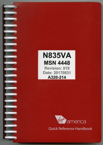 Flight operations manual: Virgin America, Airbus A320-214