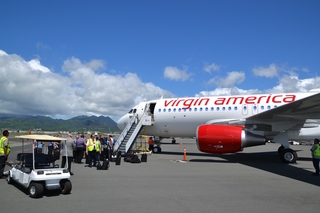Image: digital photograph: Virgin America, Airbus A320-200, Honolulu International Airport (HNL)