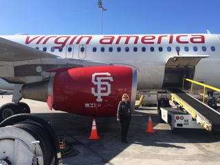 Image: digital photograph: Virgin America, Airbus A320-214, Karen L. McNally