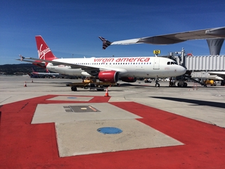 Image: digital photograph: Virgin America, Airbus A320-214, San Francisco International Airport (SFO)