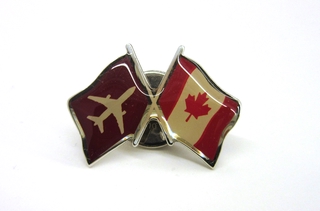 Image: lapel pin: Virgin America, Canadian flag
