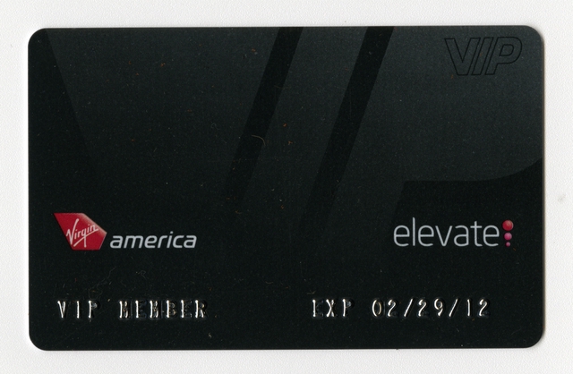 Mileage program membership card: Virgin America