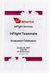Image: flight attendant graduation program: Virgin America