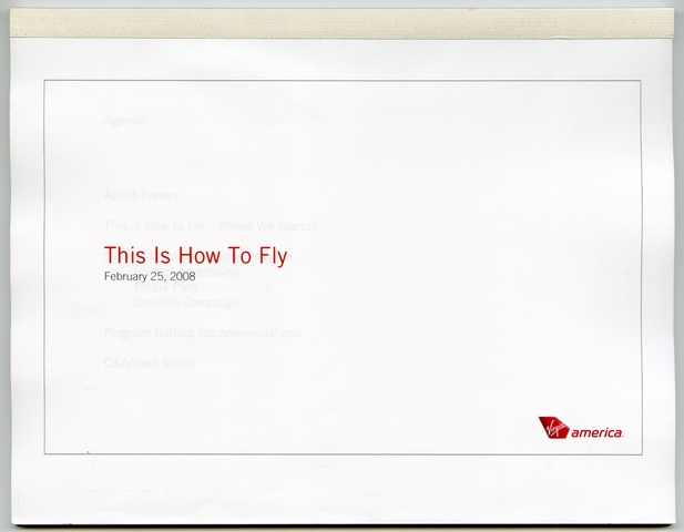 Marketing strategy brochure: Virgin America