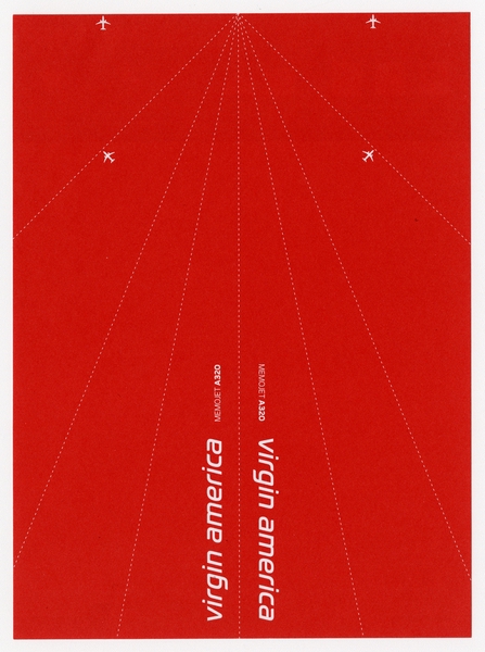 Image: stationery paper: Virgin America, Airbus A320