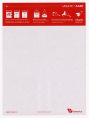 Image: stationery paper: Virgin America, Airbus A320