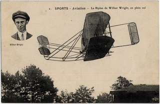 Image: postcard: Wilbur Wright, Wright Model A