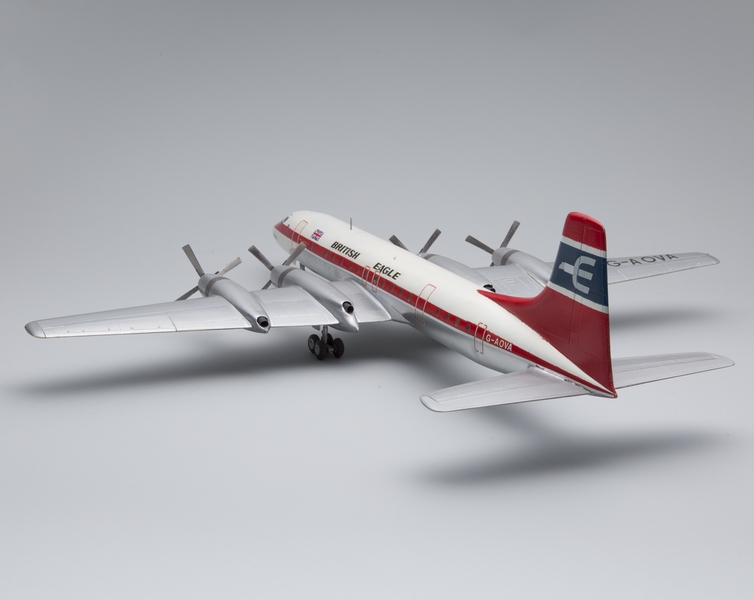 Image: model airplane: British Eagle International Airlines, Bristol Britannia 312