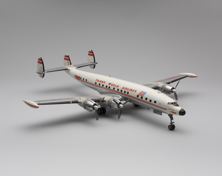 Image: model airplane: TWA (Trans World Airlines), Lockheed L-1049G Super Constellation