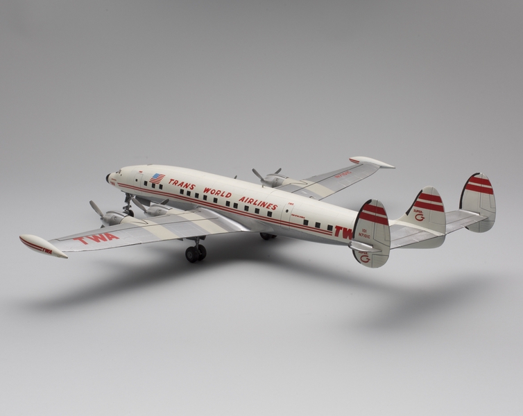 Image: model airplane: TWA (Trans World Airlines), Lockheed L-1049G Super Constellation