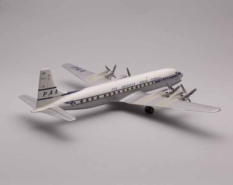Image: model airplane: Pan American World Airways, Douglas DC-7C Seven Seas Clipper Bald Eagle
