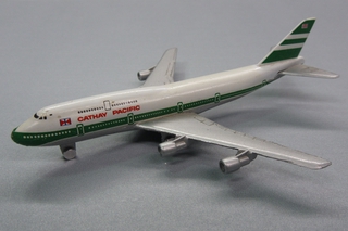 Image: miniature model airplane: Cathay Pacific Airways, Boeing 747