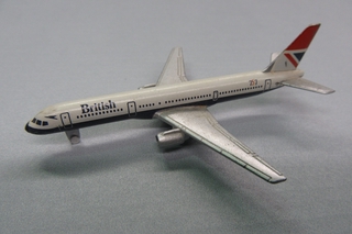 Image: miniature model airplane: British Airways, Boeing 757