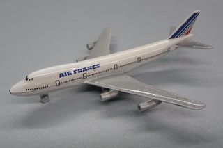 Image: miniature model airplane: Air France, Boeing 747