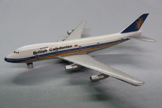 Image: miniature model airplane: British Caledonian Airways, Boeing 747