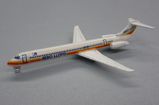 Image: miniature model airplane: Aero Lloyd, McDonnell Douglas MD-83