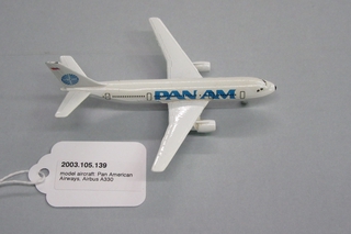 Image: miniature model airplane: Pan American World Airways, Airbus A330