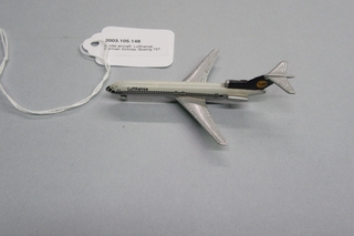 Image: miniature model airplane: Lufthansa German Airlines, Boeing 727