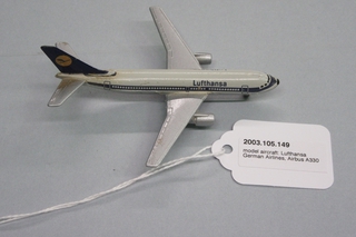 Image: miniature model airplane: Lufthansa German Airlines, Airbus A300