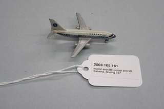 Image: miniature model airplane: Sabena, Boeing 737