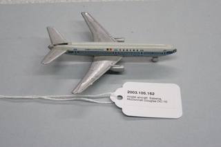 Image: miniature model airplane: Sabena, McDonnell Douglas DC-10