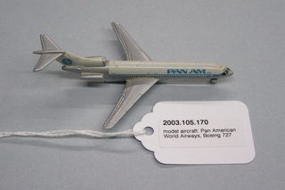 Image: miniature model airplane: Pan American World Airways, Boeing 727