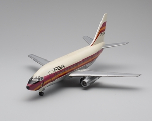 Image: model airplane: Pacific Southwest Airlines (PSA), Boeing 737-100