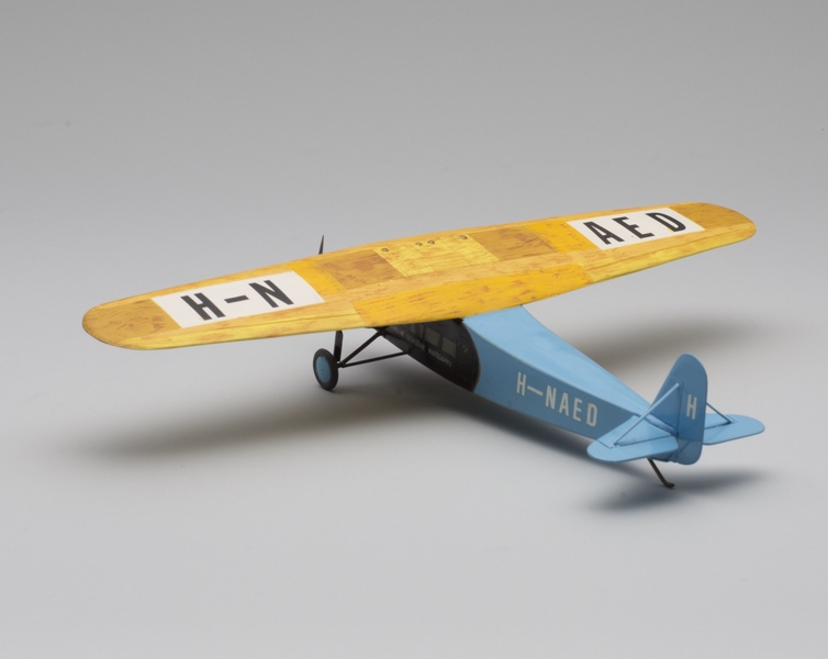Image: model airplane: KLM (Royal Dutch Airlines), Fokker F.VIII