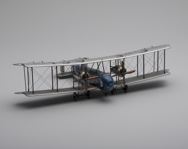 Image: model airplane: S. Instone & Company Limited, Vickers Vimy Commercial City of London