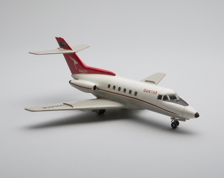 Image: model airplane: Qantas Airways, BAe HS.125