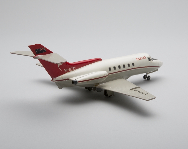 Image: model airplane: Qantas Airways, BAe HS.125