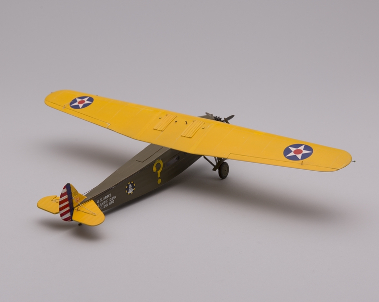 Image: model airplane: U.S. Army Air Corps, Fokker C-2A Question Mark