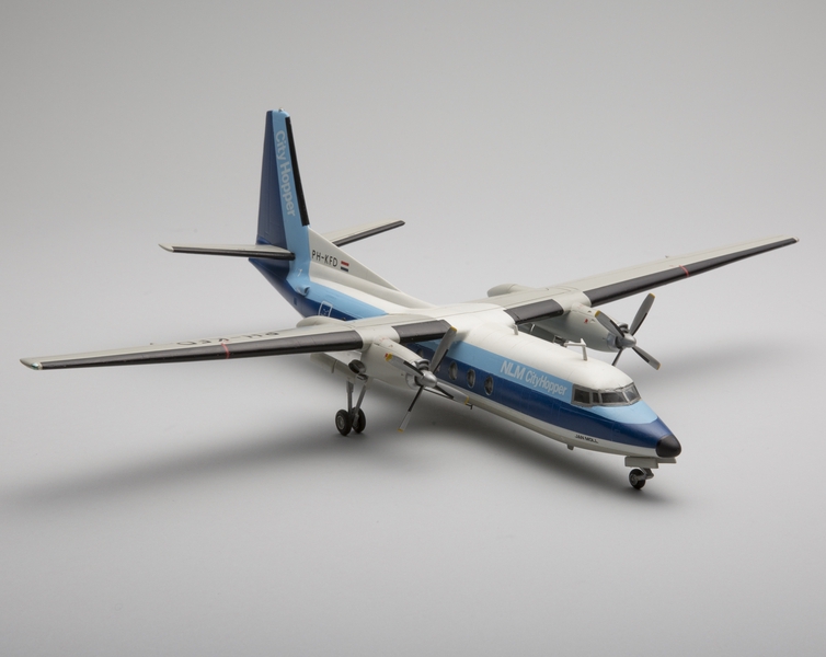 Image: model airplane: NLM (Nederlandse Luchtvaart Maatschappij) CityHopper, Fokker F.27 Jan Moll