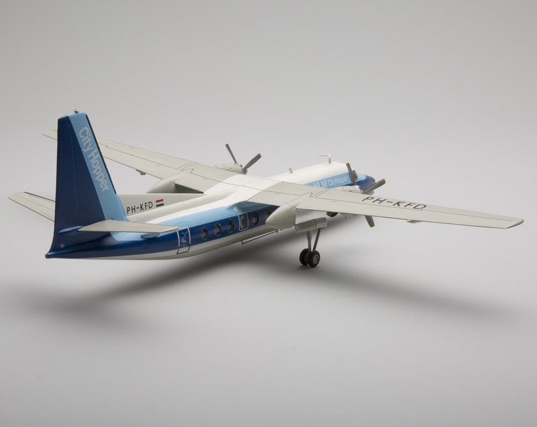 Image: model airplane: NLM (Nederlandse Luchtvaart Maatschappij) CityHopper, Fokker F.27 Jan Moll