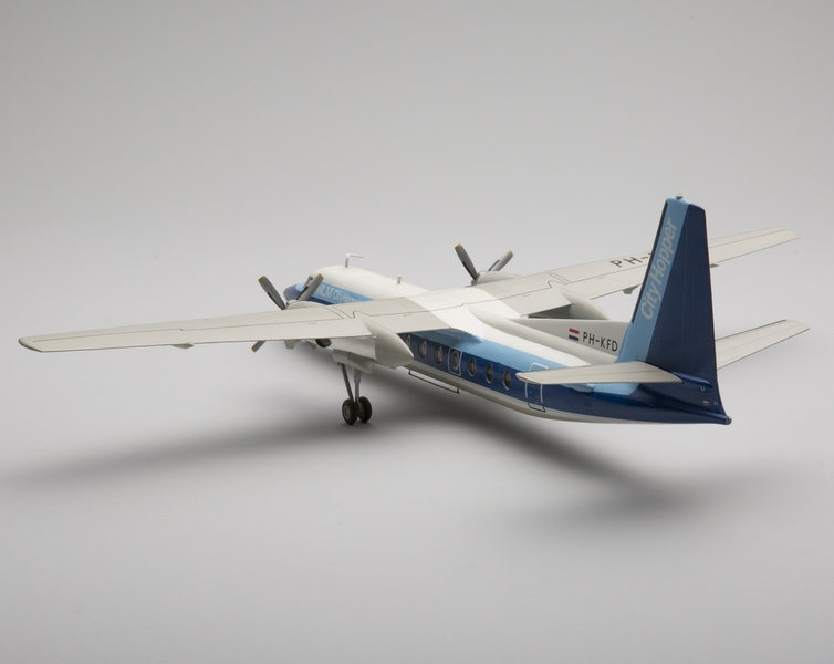 Image: model airplane: NLM (Nederlandse Luchtvaart Maatschappij) CityHopper, Fokker F.27 Jan Moll