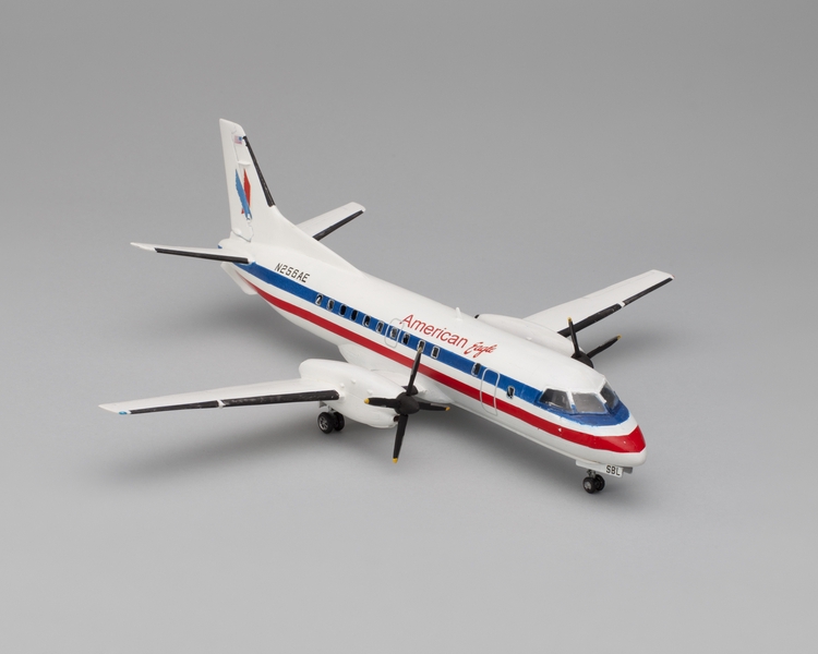 Image: model airplane: American Eagle, Saab SF-340B