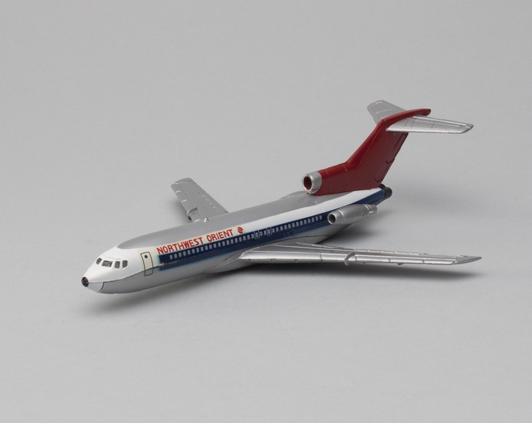 Image: miniature model airplane: Northwest Orient Airlines, Boeing 727