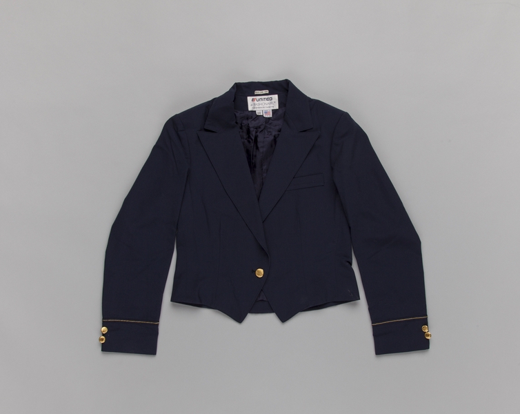 Image: flight attendant serving jacket: United Airlines