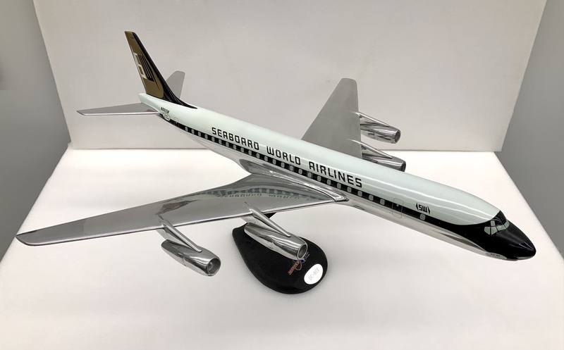 Image: model airplane: Seaboard World Airlines, Douglas DC-8-55F