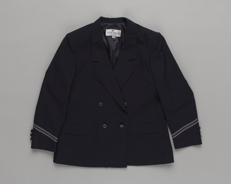 Image: flight attendant jacket: United Airlines