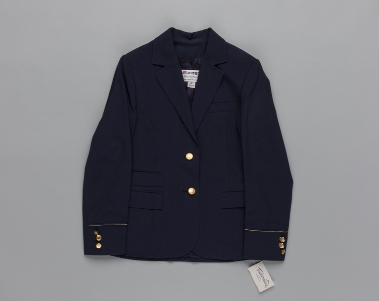 Image: flight attendant jacket: United Airlines