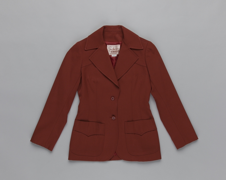 Image: flight attendant jacket: United Airlines